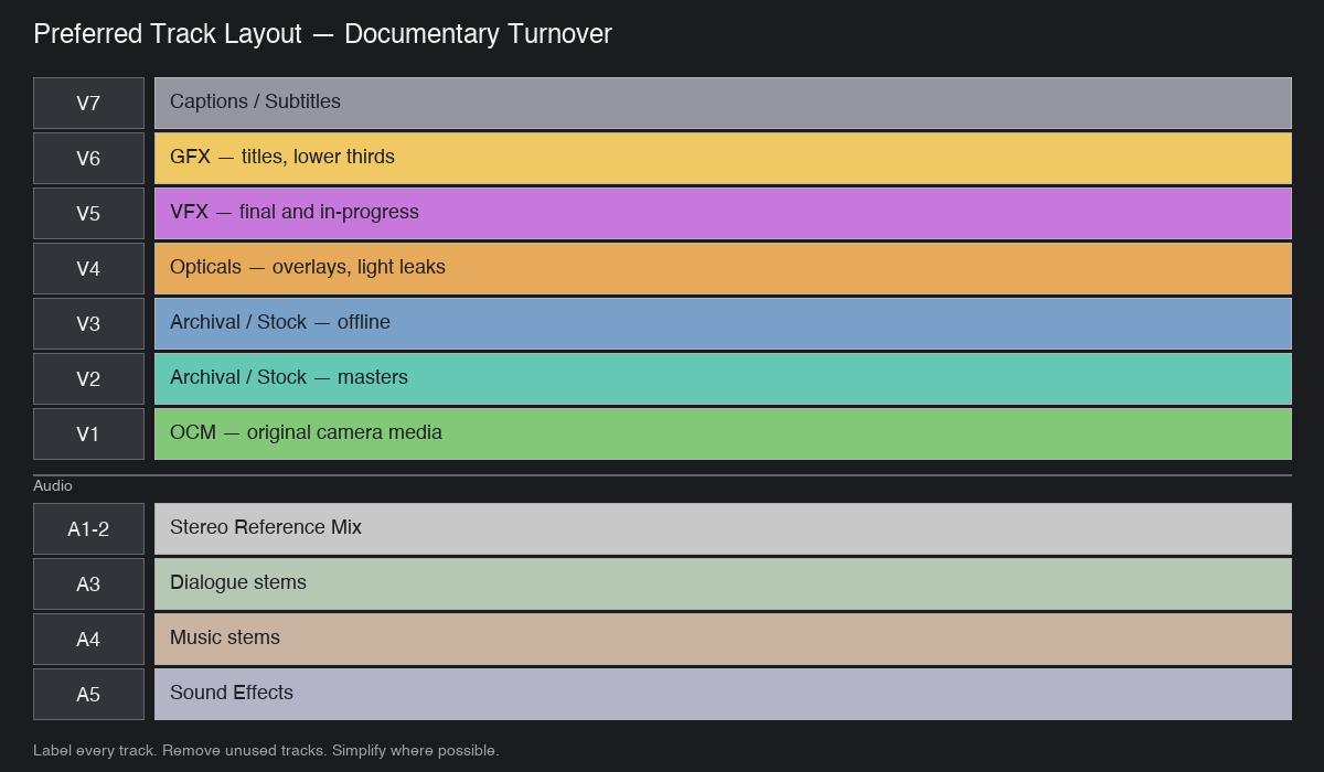 Preferred Track Layout — Documentary Turnover